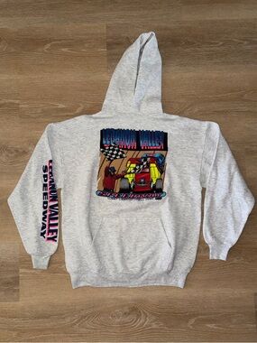 Vintage 90’s Lebanon Valley Speedway Racing Hoodie Sweatshirt